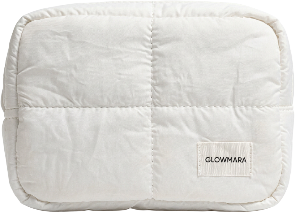 The free Glowmara quilted toiletry bag